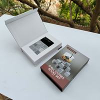 Caja de regalo magnética personalizada de fábrica china para vino, caja de piedra para whisky, paquete pequeño en forma de libro para piedra para whisky