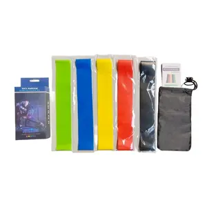 Thuis Gym Workout Apparatuur Yoga Oefening Weerstand Band Elastische Tpe Latex 5 Stuks Mini Lus Weerstandsband