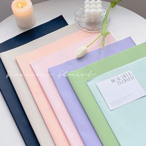 Papier d'emballage de luxe 58*52cm, couleurs printanières imprimées, imperméable, couleur unie, pour bouquet de fleurs, pour fleuriste - Product Image 2