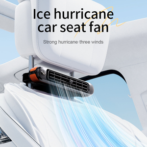 Ventilateur de voiture portable USB rechargeable silencieux en plastique, facile à installer, réglable, universel, sans perçage, double ventilateur pour appuie-tête de voiture, facile à utiliser - Product Image 5