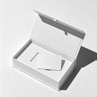 Boîte à cartes magnétique personnalisée à rabat fin avec insert en papier pour cartes VIP, emballage OEM