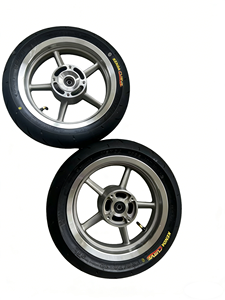Nuove Ruote Anteriori e Posteriori in Alluminio Argento 2.50-12 Pollici/3.00-12 Pollici per Accessori Moto E-BIKE Supermotard - Product Image 2