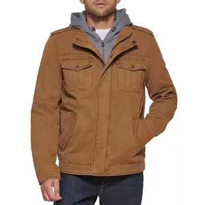 Wholesale Full <b>Zip</b> <b>up</b> <b>Jacket</b> for Men Sherpa Lined Hooded Trucker <b>Jacket</b> Lightweight Comfortable Fashion Outfit Men's Apparel - Product Image 4