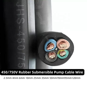 Câble étanche pour pompe submersible en caoutchouc, conducteur en cuivre pur industriel JHS 3G2.5 <span class=keywords><strong>3G4</strong></span> 3G6 3G35mm, 2, 3 ou 4 conducteurs - Product Image 2
