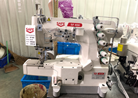 Machine à coudre interlock SF-600-01-CB pour la pose de bandes de couture sur les sous-vêtements, les t-shirts et les slips, avec moteur à entraînement direct