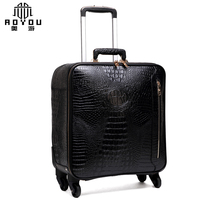 Valise à roulettes en cuir véritable Crocodile, nouvelle tendance de bonne qualité, sac de voyage à roulettes fabriqué en chine, 2022