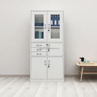 Archivador moderno de acero para oficina de metal de doble puerta, estante ajustable para el hogar, escuela, supermercado, Hospital, gestión de documentos