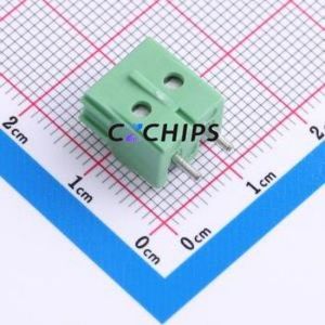 1935161 Screw Terminal Block Through hole Component (THT),P=5mm Connector ( Construction: 1x2P )( Pitch: 5mm )( Color: Green ) - Product Image 2
