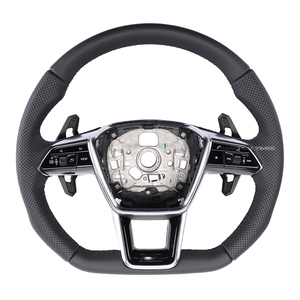 Volant en cuir pleine fleur de qualité OEM pour Audi B8 B8 C8 Q5L R8, compatible avec Audi A3 S3 RS3 A4L A5 S5 RS5 A6L A7 S7 RS7 Q2L Q3 Q5 Q5L Q7 - Product Image 3