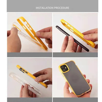 Housse de téléphone transparente à bordure 3D acrylique de luxe pour iPhone 16 15 14 13 12 11 Pro Max XR XS Max 7 8 Plus SE couleur bonbon