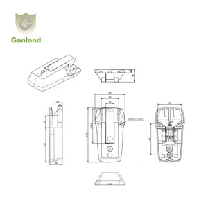 GL-12140 Hợp kim kẽm một cảm ứng khóa 167 mét chiều dài Hot Bán xe tải xử lý <span class=keywords><strong>Latch</strong></span> cho tủ lạnh kết nối ống xi lanh khóa - Product Image 4