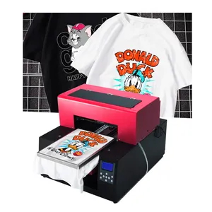 Guangzhou A3 Wholesale dtg printer 1440dpi digital T-shirt printing machine with 1390 printhead for sales