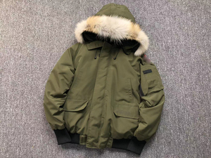 Chaqueta de Invierno, Chaqueta de Plumón con Chip NFC <span class=keywords><strong>Goose</strong></span> Home 01, Chaqueta Bomber con Cuello de Piel de Lobo, Chaqueta Corta de Plumón - Product Image 2