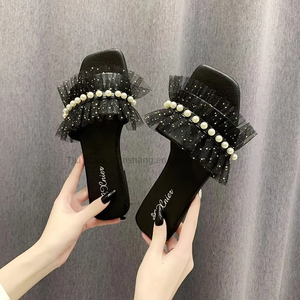 Summer New Bow Ladies <b>Slippers</b> Outdoor Beach Designer Ladies <b>Slippers</b> Fashion Mesh Leisure Ladies Luxury <b>Slippers</b> for Women - Product Image 6
