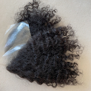 <span class=keywords><strong>Afro</strong></span> coiffures noir hommes femmes frange peau fine 100% vrais cheveux humains v-boucle pu front hairline pour hommes toupet cheveux patch pièces - Product Image 4