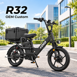 Bicicleta Eléctrica Comercial de Reparto 48V 32Ah con Logotipo Personalizado OEM, Motor sin Engranajes de 750W, Neumático 18x2.5, Alarma Antirrobo, Doble Suspensión, Carga R32 - Product Image 1