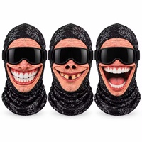 Masque de ski réaliste et amusant au design créatif transfrontalier en Spandex/Polyester, unisexe, pour les loisirs et les voyages