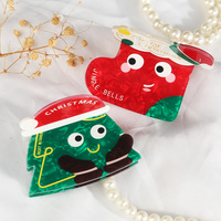 Pinces à cheveux de Noël OEM à marque privée, pinces créatives en PVC, accessoires festifs 3D pour la vente au détail en boutique