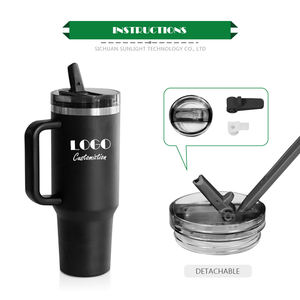 Produits tendance 2025 nouveautés gobelet anti-fuite 40 oz tasse à café tasse de voyage Logo personnalisé plaqué or tasse thermique de café - Product Image 5