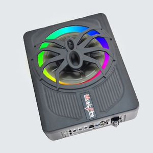 Subwoofer para Auto MusicFire Spider de 10 Pulgadas Ultra Delgado con Luces LED, Sistema de Audio Activo de Alta Potencia - Product Image 1