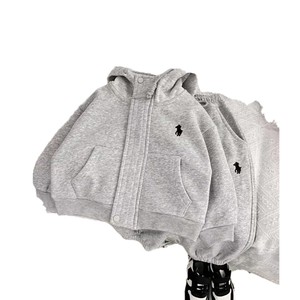 Tongxingyuan Children's Fleece Lined Two Piece Set Thick Cotton Autumn Winter Outfit Boys Girls Casual Solid Color - Product Image 5