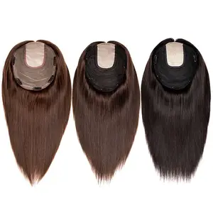 BLT 2024 New Trend Hair Topper With Virgin Cuticle European Human Hair Pre Plucked Hair Topper For Women