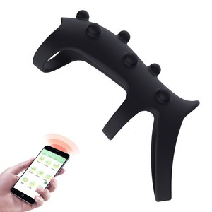 Anillo vibrador antiejaculación para parejas, controlado por aplicación, producto para adultos, con forma de rosa, vibración multifrecuencia, anillo de bloqueo. - Product Image 1