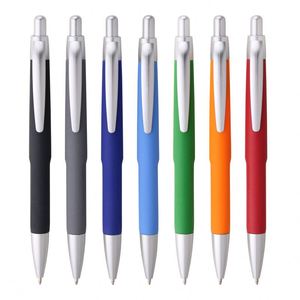 Wholesale Soft Rubber Press Plastic Ballpoint <b>Pen</b> With Custom Advertising Printed Logo for Hotel Office Stationery - Product Image 1