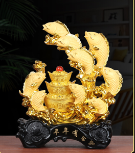 Statua Mascotte Pesce Portafortuna <span class=keywords><strong>2026</strong></span> per Decorazione Casa, Soggiorno, Ingresso, Cantinetta, Ufficio, Negozio, Regalo di Inaugurazione - Product Image 5