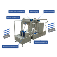 Machine de nettoyage automatique des semelles et des tiges de bottes pour l'hygiène des usines alimentaires, avec fonction de lavage manuel