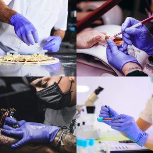 Guantes de Nitrilo Desechables Negros y Rosas XL de 4.5 mil, con Logotipo Personalizado, Grado Alimenticio, Sin Polvo, Caja de 100 Piezas - Product Image 6