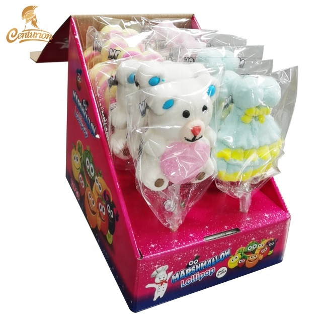 Hot Selling Lovely Animal Shape Marshmallow Sweet Lollipop Candy