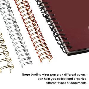 Spirale métallique multicolore pour <span class=keywords><strong>reliure</strong></span> de livres, <span class=keywords><strong>anneaux</strong></span> de <span class=keywords><strong>reliure</strong></span> en fil métallique pour carnets, journaux, agendas - Product Image 2