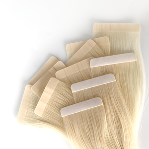 <span class=keywords><strong>Extensions</strong></span> de <span class=keywords><strong>cheveux</strong></span> russes 100% <span class=keywords><strong>cheveux</strong></span> humains Remy teints blonds lisses, double trame, double ruban adhésif, trame unique - Product Image 2