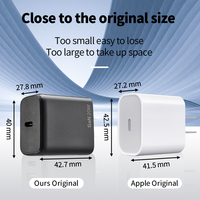 Chargeur mural USB-C rapide ultra-fin populaire 20W 25W PD pour Apple iPhone Samsung Galaxy Phone Original