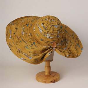 2025 New Arrival Summer Women Girl Floral Print <b>Floppy</b> Crown <b>Sun</b> <b>Hat</b> Casual Travel Beach Trendy Wide Brim Foldable <b>Sun</b> Visor <b>Hat</b> - Product Image 2