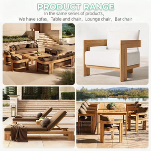 High Quality Modern Outdoor Garden Courtyard Solid Teak Wood <b>Rattan</b> Patio Furniture for Hotels Beaches Living/Dining Areas - Product Image 6