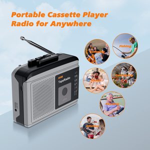 Reproductor de Casetes Estilo Retro Walkman de Fábrica, Radio AM FM, Grabadora, Auto Reverse, Reproductor de MP3 con USB y TF, Audio para el Hogar, Estudio y Viajes - Product Image 5