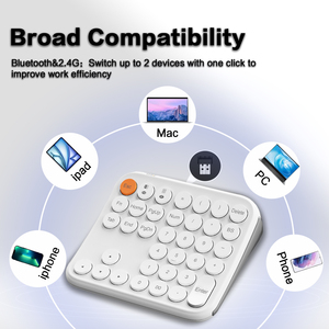 Teclado numérico inalámbrico recargable JOMAA 2.4G+BT de modo dual, multidispositivo, 36 teclas, mini teclado numérico - Product Image 3