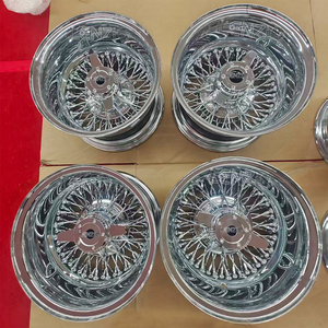 Customized Rainbow color MOQ 4 PCS 13x7 wire <b>wheels</b> 72 straight 100 straight 72 cross wire <b>wheels</b> - Product Image 3