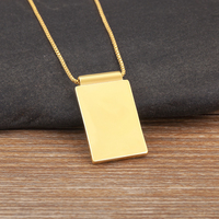 QIKU rétro Rectangle forme Style religieux pendentif à breloque femmes collier croyant prier fête bijoux en gros accessoires cadeau