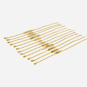 Pulseras de Acero Inoxidable Personalizadas de Fábrica al por Mayor, Chapadas en <span class=keywords><strong>Oro</strong></span> de 18K, con Dijes de Signos del Zodiaco para Mujeres y Hombres - Product Image 3