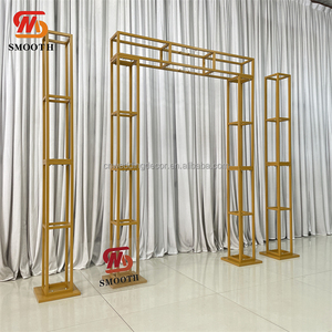 Vàng mịn kim loại đứng đám cưới đứng đám cưới Backdrop Đảng đứng lễ vòm cho trang trí đám cưới - Product Image 4
