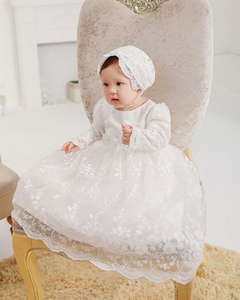 0-24M bordado niñas pequeñas vestidos princesa <span class=keywords><strong>bautizo</strong></span> vestido bebé fiesta vestido <span class=keywords><strong>traje</strong></span> - Product Image 3