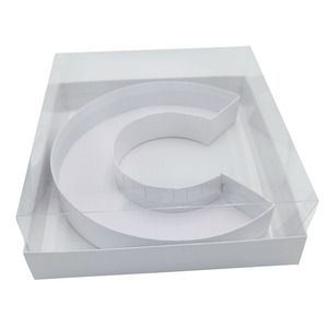 8" Alphabet Filable Sweet Candy Chocolate Mache Cardboard Letter Number Shaped Gift Box With Lid