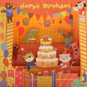 OEM vente en gros impression personnalisée dessin animé enfants bénédiction <span class=keywords><strong>de</strong></span> Noël cartes <span class=keywords><strong>de</strong></span> vœux et <span class=keywords><strong>enveloppes</strong></span> pop-up 3D - Product Image 5