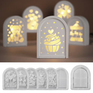 Dm1224 DIY 3D hình chữ nhật Hộp Quà Tặng Silicone khuôn lưu trữ Hộp ánh sáng đúc khuôn cho thạch cao xi măng nhựa <span class=keywords><strong>Epoxy</strong></span> nghệ thuật làm - Product Image 3