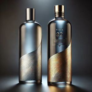 Bouteille en verre de 375ml 500ml 700ml 750ml <span class=keywords><strong>vide</strong></span> transparente personnalisée avec <span class=keywords><strong>bouchon</strong></span> en liège pour rhum whisky vodka gin spiritueux - Product Image 3