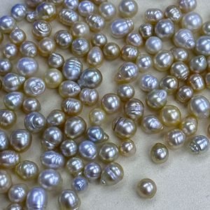 Perla del Mar del Sur de oro de 9-11mm Perla barroca de agua de mar Venta al por mayor Perla suelta de oro del mar de agua salada del Sur - Product Image 1