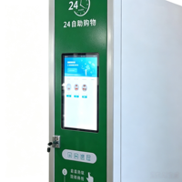 Distributeur automatique intelligent réfrigéré, avec autocollants personnalisables, pour boissons froides et en-cas
